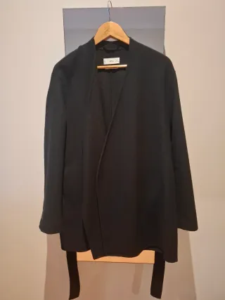 Abrigo Mango Negro Handmade