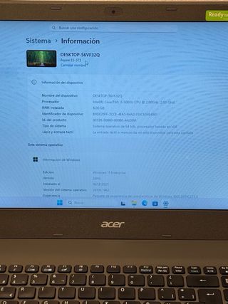 Portátil Acer Aspire E5-573 - Win 11 - 8GB - 1TB