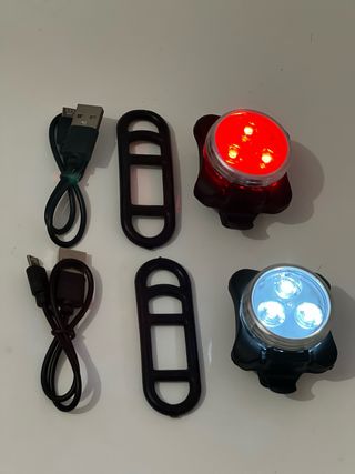 Luces LED USB para Bicicleta (Rojo y Blanco)