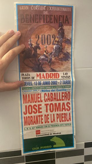 Cartel Taurino Beneficencia Madrid 2002
