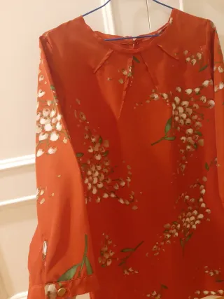 Vestido Mango estampado naranja
