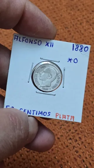 Alfonso XII 50 Céntimos Plata 1880 *0