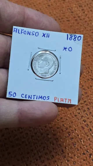 Alfonso XII 50 Céntimos Plata 1880 *0