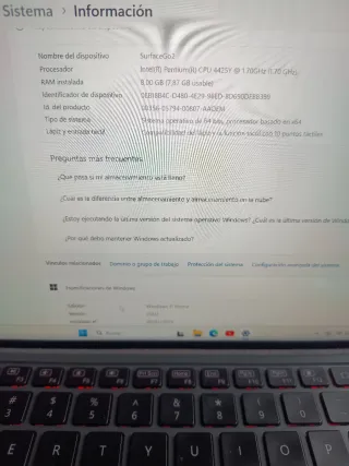 Microsoft Surface Go 2 Plata