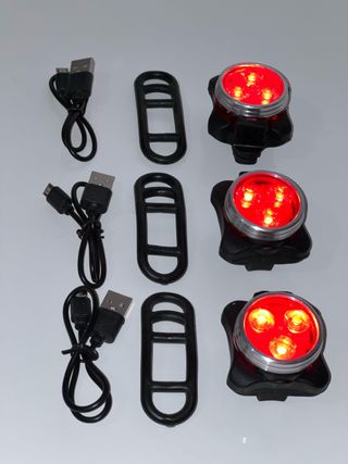 Luces LED USB para Bicicleta (Rojas)