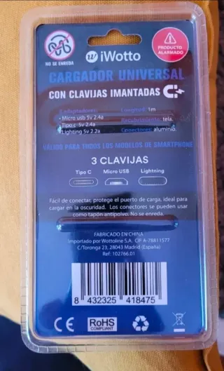 Cargador móvil Precintado 2 modelos