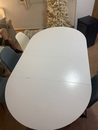 Mesa comedor extensible redonda