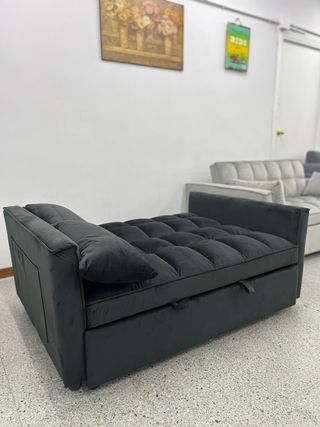 Sofá cama negro 2 plazas OFERTA nuevo