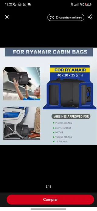 Mochila avión compartimentos impermeable