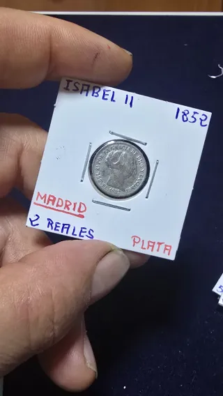 Isabel II 2 Reales Plata 1852 Madrid