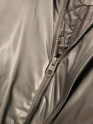 Cazadora Polipiel Zara Talla M Negra