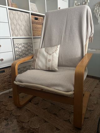 Sillón Ikea Tela y Madera