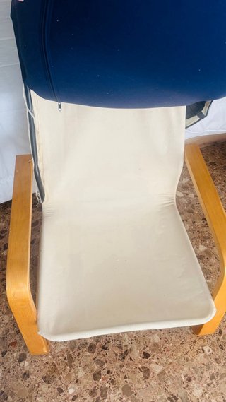 Sillón Ikea Tela y Madera