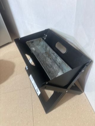 Barbacoa plegable metal negra