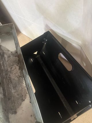 Barbacoa plegable metal negra