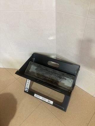 Barbacoa plegable metal negra