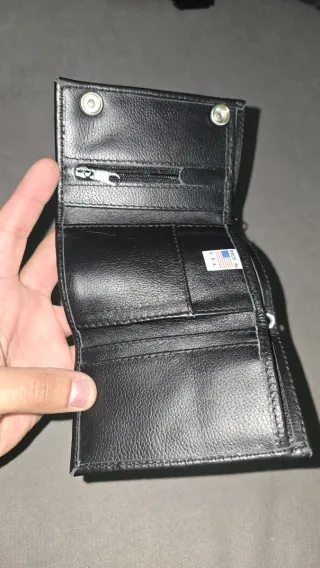 Cartera Harley Davidson Cuero Negro