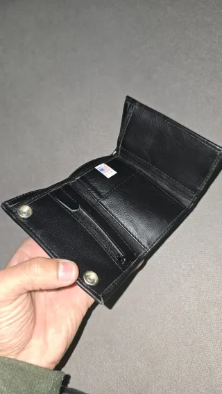 Cartera Harley Davidson Cuero Negro