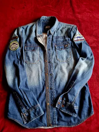 Camisa vaquera Superdry azul