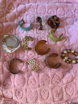 Lote Bisutería Pulseras collares anillos pendiente