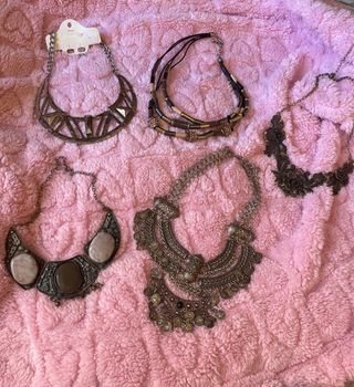 Lote Bisutería Pulseras collares anillos pendiente