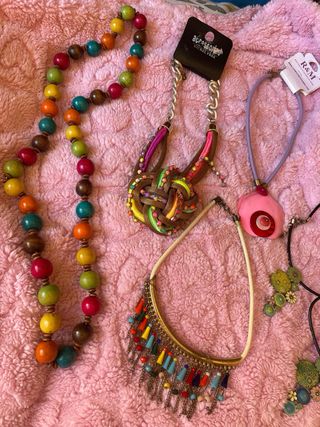 Lote Bisutería Pulseras collares anillos pendiente