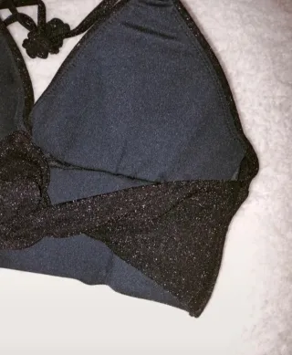 Top brillante negro Christmas