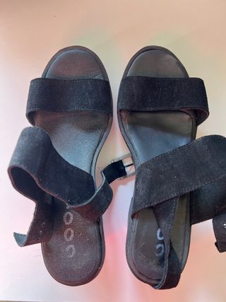 Sandalias de tacón negras