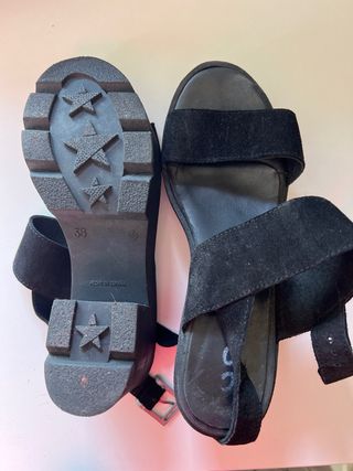 Sandalias de tacón negras