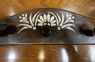 Perchero madera vintage pintado a mano