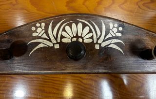 Perchero madera vintage pintado a mano