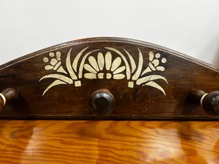 Perchero madera vintage pintado a mano