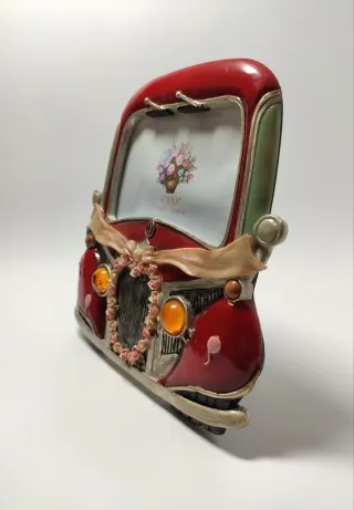 Marco de fotos coche clásico rojo