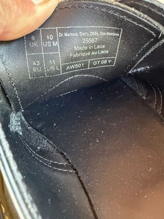 DR MARTENS número 43 zapatos negros cuero cordones