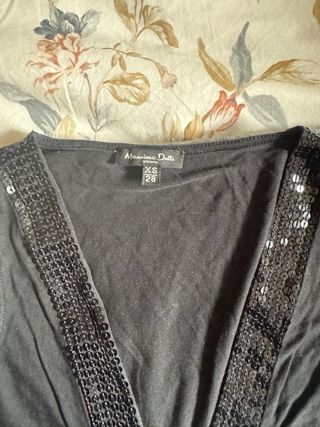 Camiseta fiesta lentejuelas Massimo Dutti