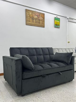 Sofá cama negro 2 plazas OFERTA nuevo