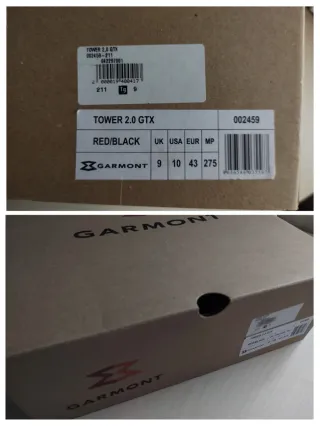 Garmont Tower 2.0 GTX uomo n. 43 Rosso/Nero