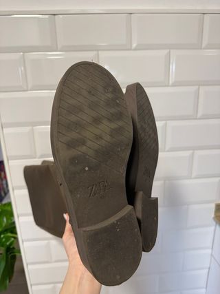 Botas altas Zara marrones