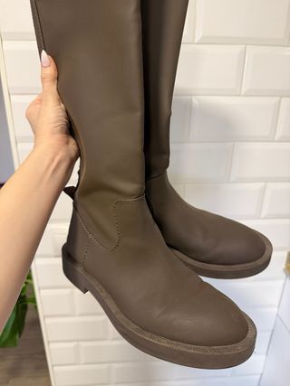 Botas altas Zara marrones