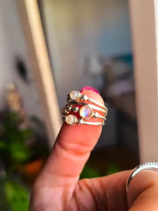 Anillo Plata Piedra Luna