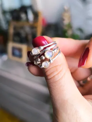 Anillo Plata Piedra Luna