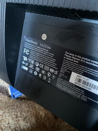 Monitor ViewSonic VA2216w Negro/Plata