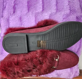 Zapatos de ante con pelo talla 40