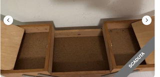 Cofanetto da sarta vintage in legno