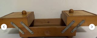 Cofanetto da sarta vintage in legno