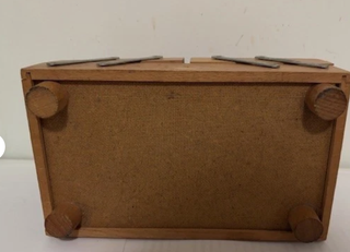 Cofanetto da sarta vintage in legno