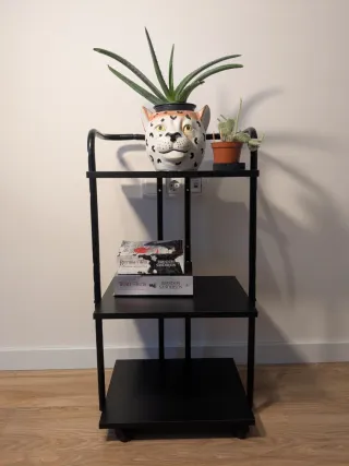 Estantería Metálica/Madera Negra