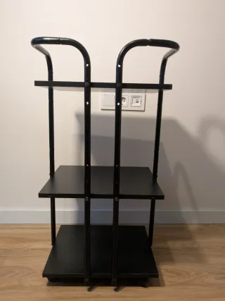 Estantería Metálica/Madera Negra