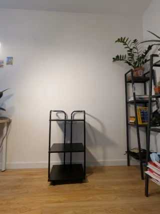 Estantería Metálica/Madera Negra