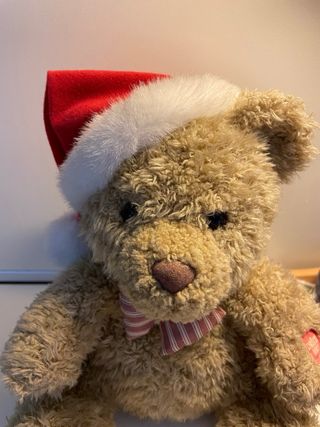 Orsetto peluche natalizio con cappello